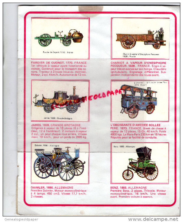 AUTOMOBILE-VOITURE-IMAGES- ORIGINES A 1922-DAIMLER-BENZ-DELAHAYE-CLEMENT-HISPANO-PANHARD-DE DION- CHENARD-BUGATTI- - Auto