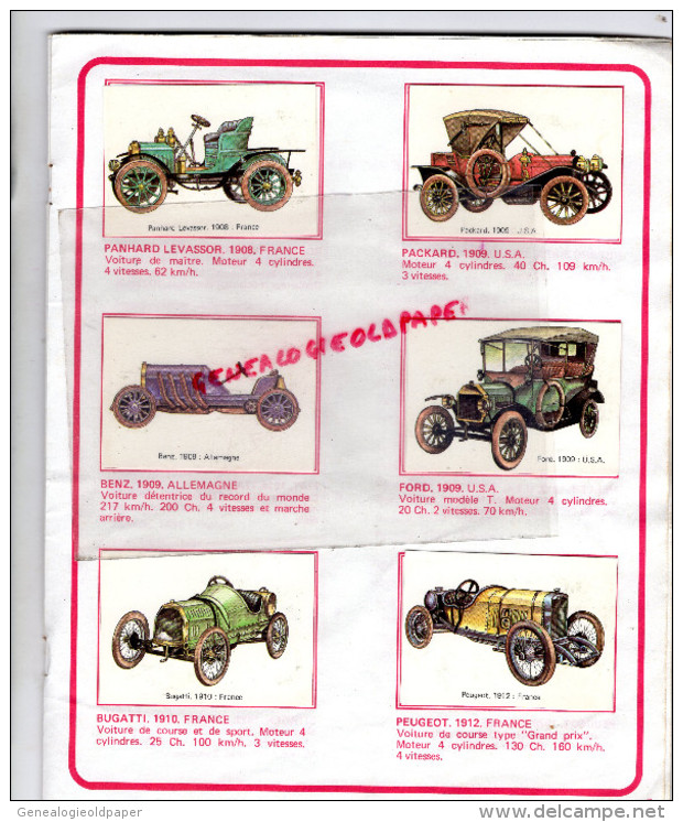 AUTOMOBILE-VOITURE-IMAGES- ORIGINES A 1922-DAIMLER-BENZ-DELAHAYE-CLEMENT-HISPANO-PANHARD-DE DION- CHENARD-BUGATTI-