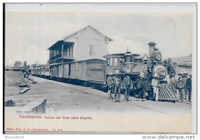 CPA Colombie Colombia Train Locomotive Gare Chemin De Fer Facatatica Bogota Non Circulé éditeur Price Barranquilla - Kolumbien