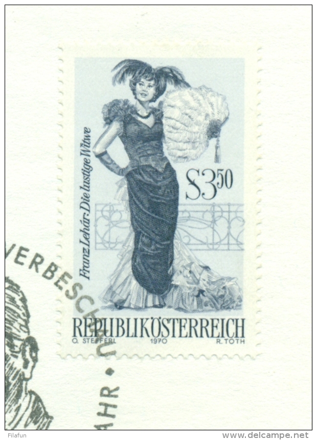 Rep. Österreich - 1970 - Franz Lehár - Operette Die Lustige Witwe - FDC