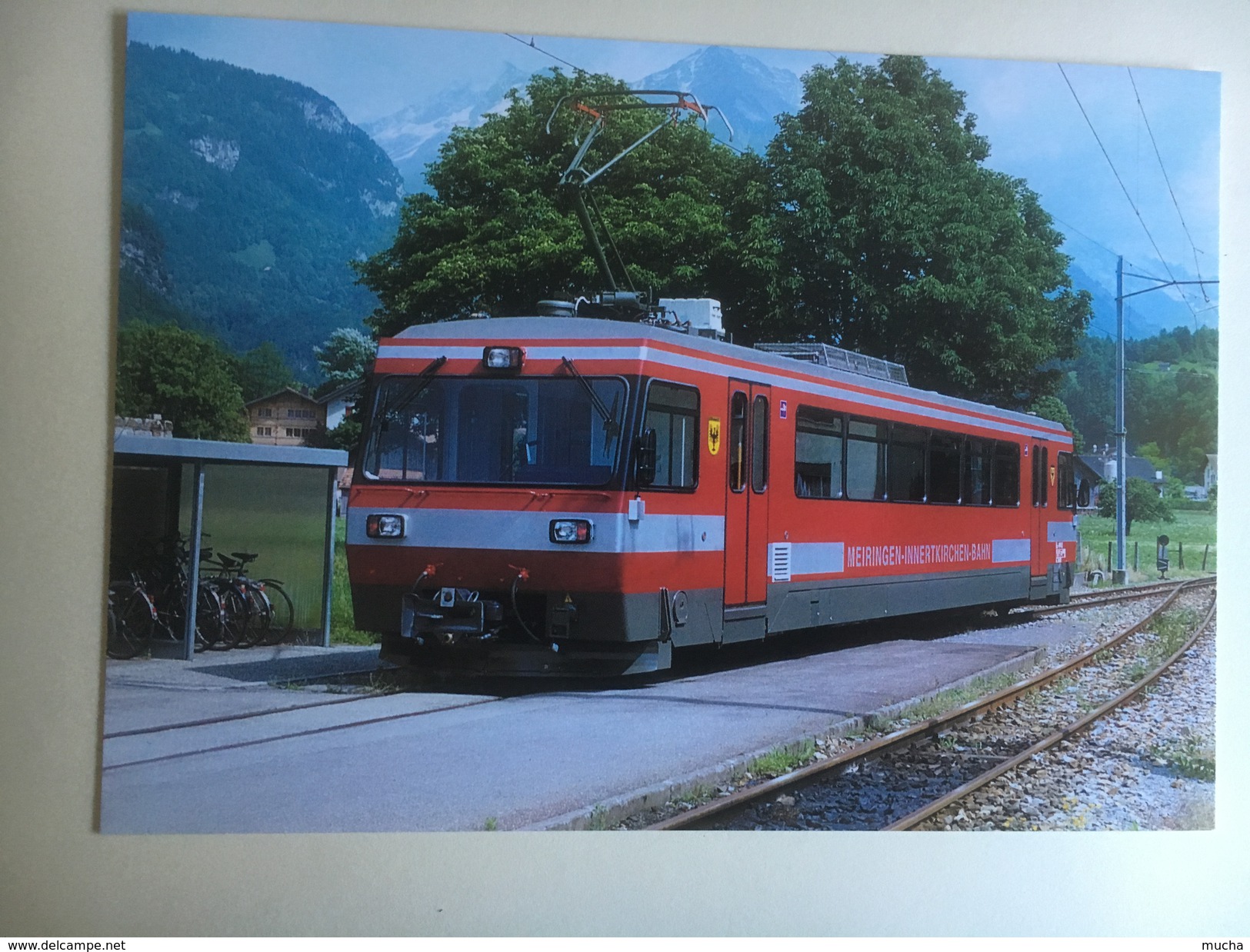 5647 - Suisse Meiringen-Innerkirchen Bahn (MIB)   Automotrice électrique  BE 4/4 8 (Format 10 X 15) - Trains