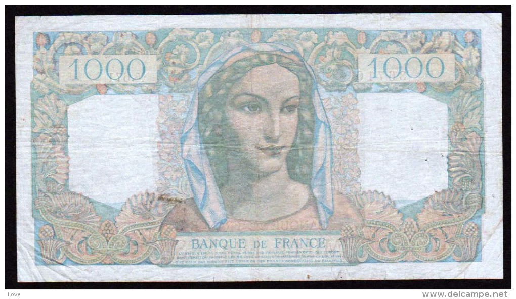 FRANCE: 1000F MINERVE ET HERCULE.n° 41- 33. Date 29/06/1950 Dernière Date "RR" - 1 000 F 1945-1950 ''Minerve Et Hercule''