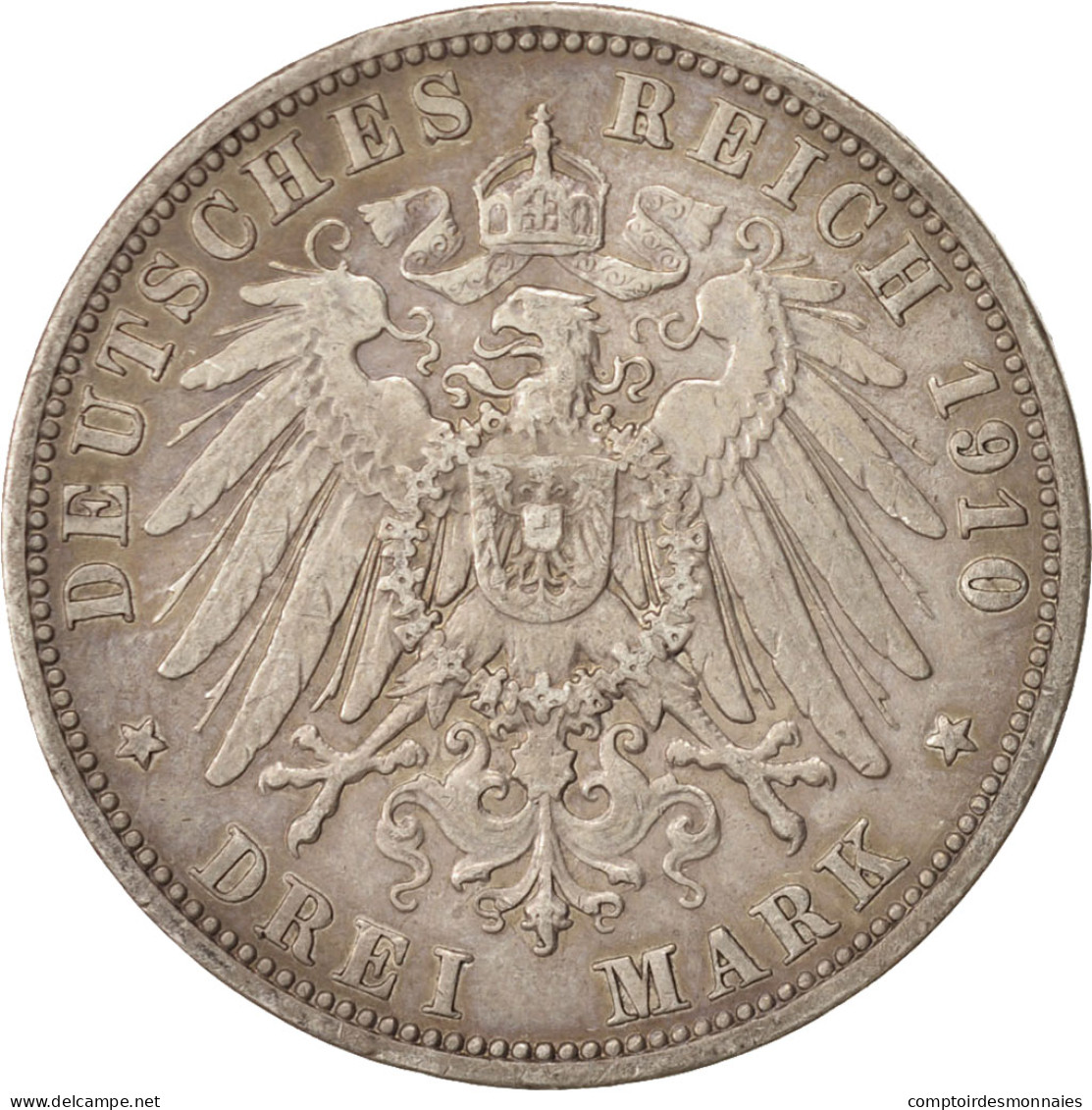 Monnaie, Etats Allemands, PRUSSIA, Wilhelm II, 3 Mark, 1910, Berlin, TTB - Altri & Non Classificati