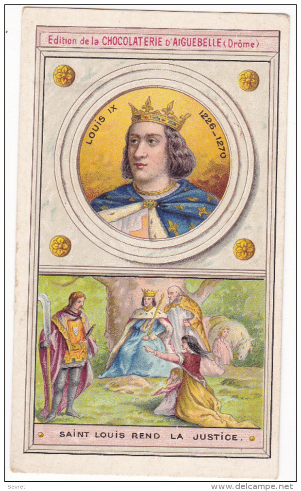 LOUIS IX. - Saint-Louis Rend La Justice. Chromo Didactique - Aiguebelle