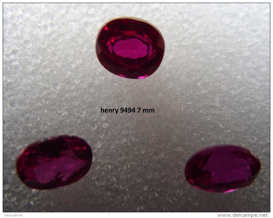 Lot De 1 Rubis Rouge Taille Ovale 7 Mm 1,3 Carat Pierre Précieuse Joaillerie Dit De Synthèse - Ruby