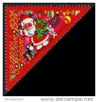 USSR Russia 1990 Happy New Year 1991 Celebrations Celebration Christmas Xmas Triangle Penguin Santa MNH Michel 6153 - New Year