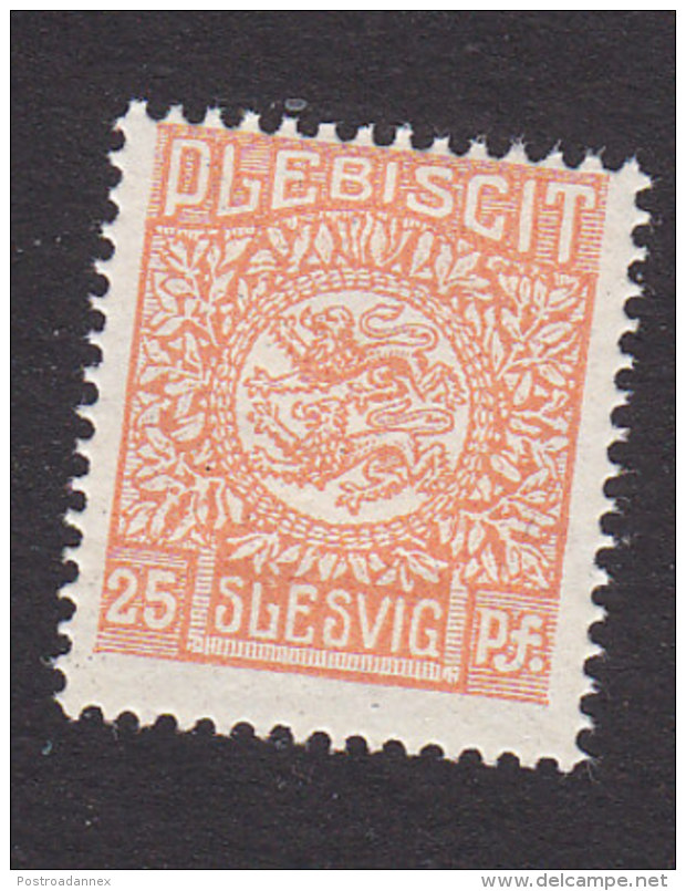 Schleswig, German Plebiscite, Scott #7, Mint Never Hinged, Arms, Issued 1920 - Schleswig-Holstein