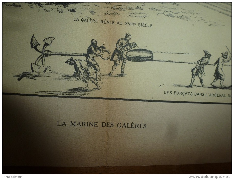 1925 Illustrations De Lucien Jonas: Histoire De La MARINE..LA MARINE DES GALERES, Les Forçats à L'arsenal De Marseille - Documentos