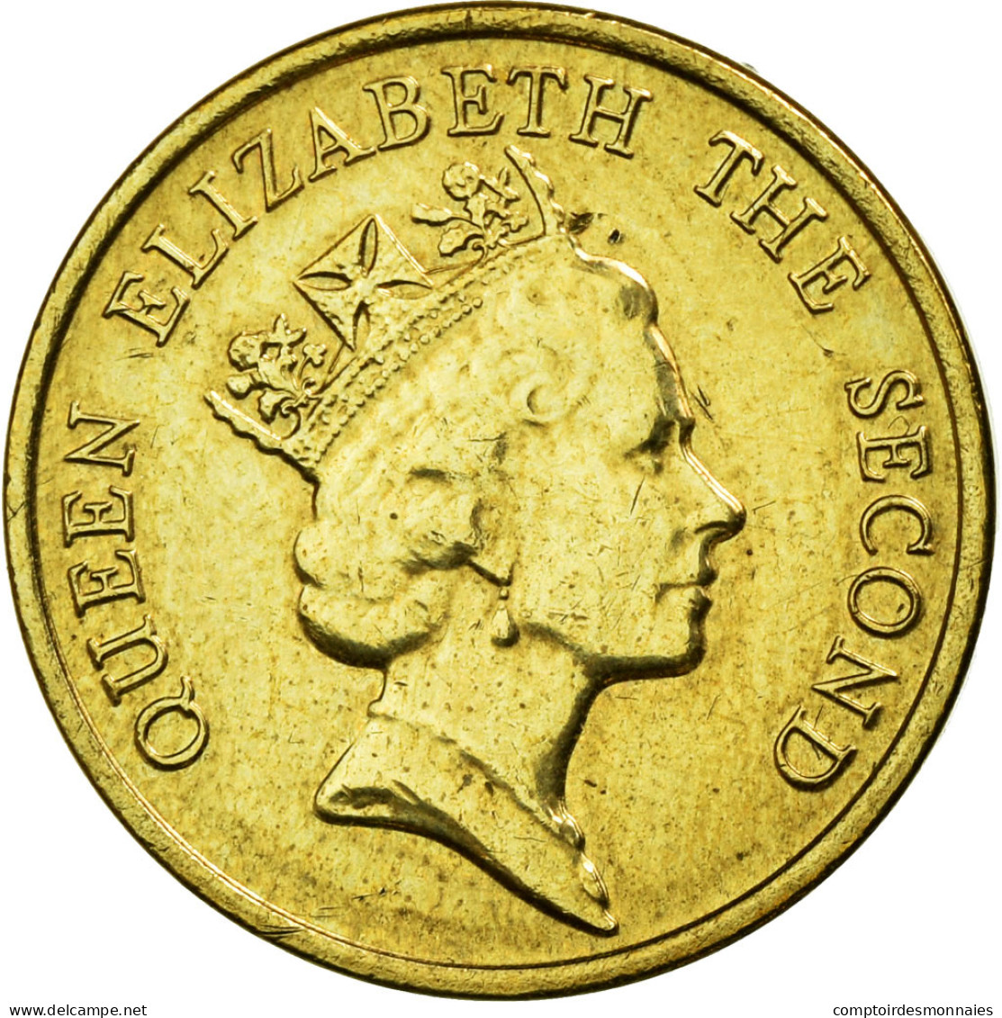 Monnaie, Hong Kong, Elizabeth II, 10 Cents, 1990, TTB+, Nickel-brass, KM:55 - Hong Kong