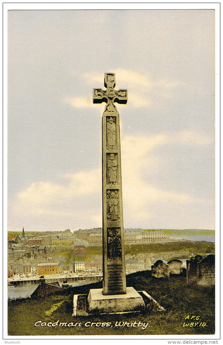 RB 1113 - North Yorkshire Postcard - Caedman Cross Whitby - Whitby