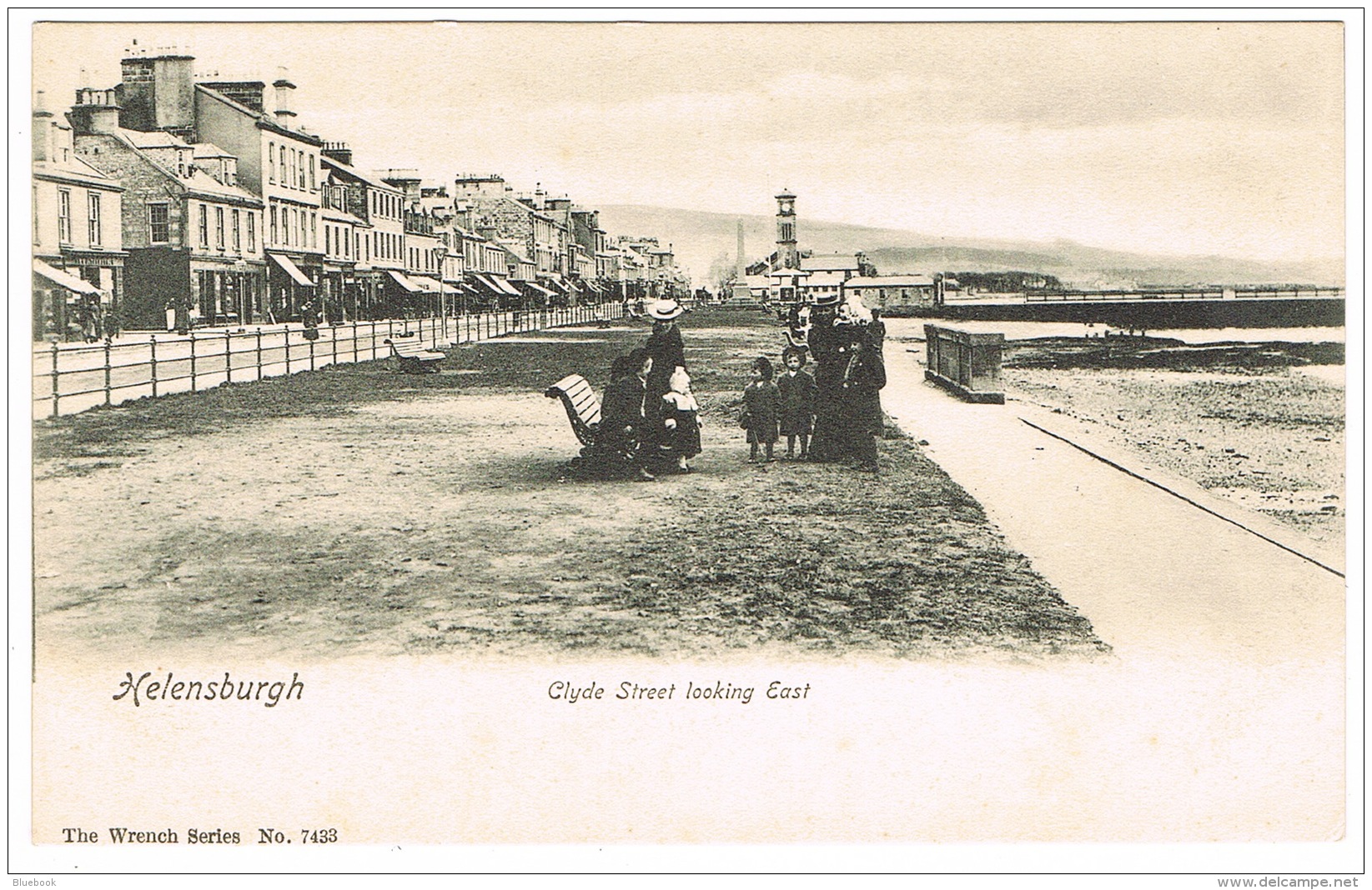 RB 1113 - Early Wrench Postcard - Clyde Street Looking East - Helensburgh Argyll &amp; Bute - Scotland - Argyllshire
