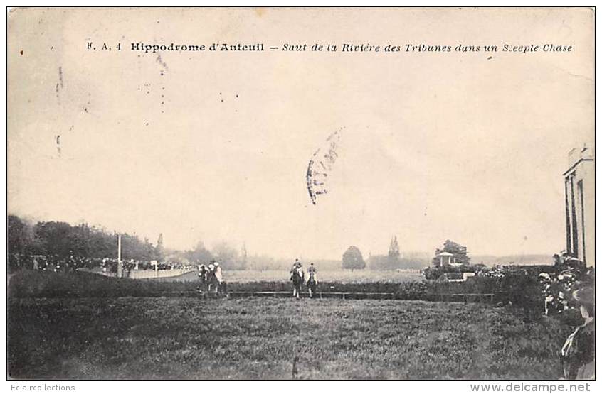 Sport.   Hippisme  Les Courses . Auteuil Saut De La Rivière - Reitsport