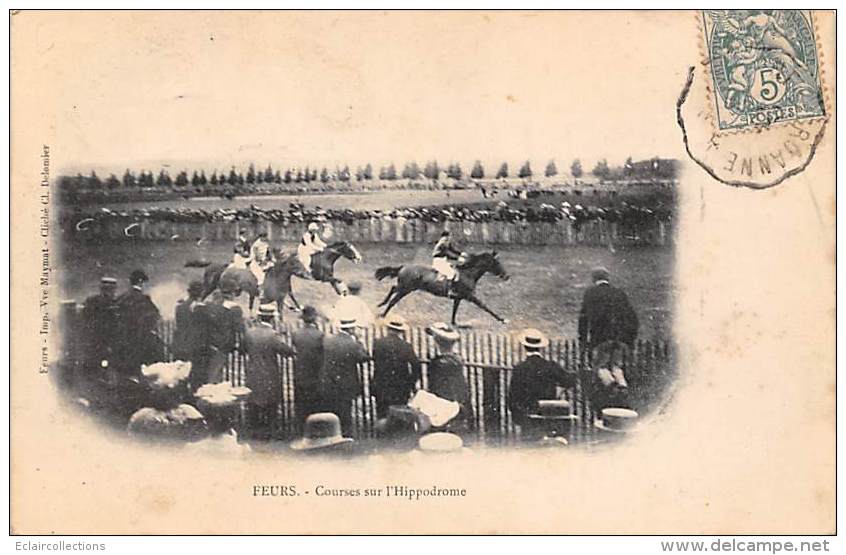 Sport.   Hippisme  Les Courses A  Feurs  42. - Paardensport