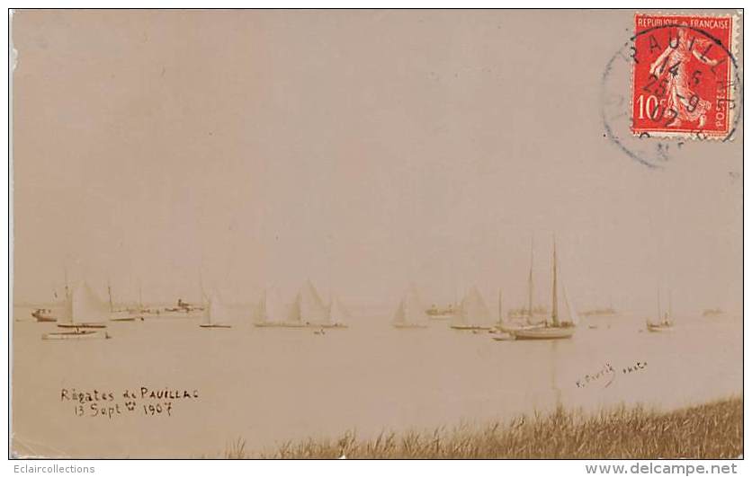 Pauillac     33     Les Régates 1907.  Carte Photo - Pauillac