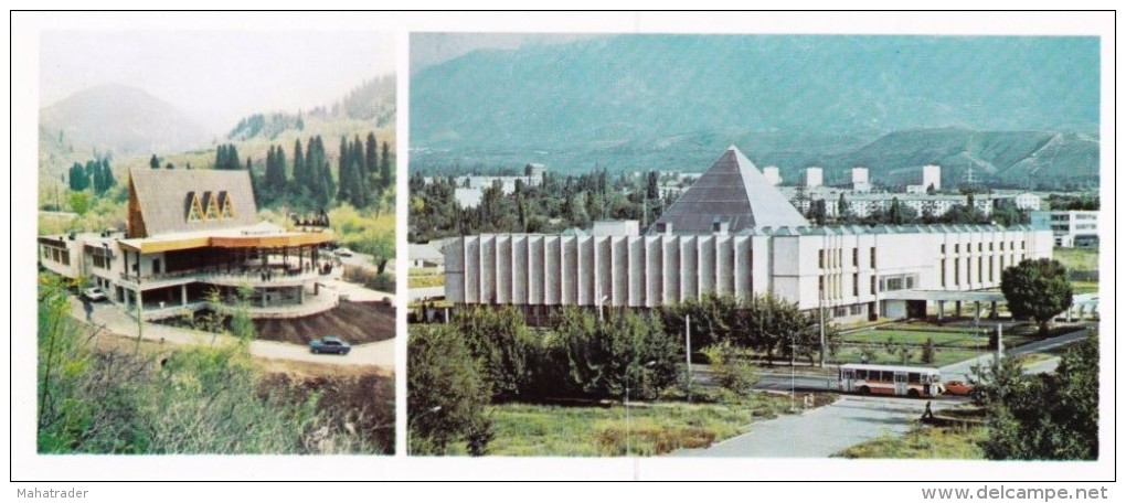 Kazakhstan - Alma Ata Almaty - Restaurant Samal - Trans-Ili Alatau Mountains -  Printed 1980 - 20.9x8.9 Cm - Kazakhstan