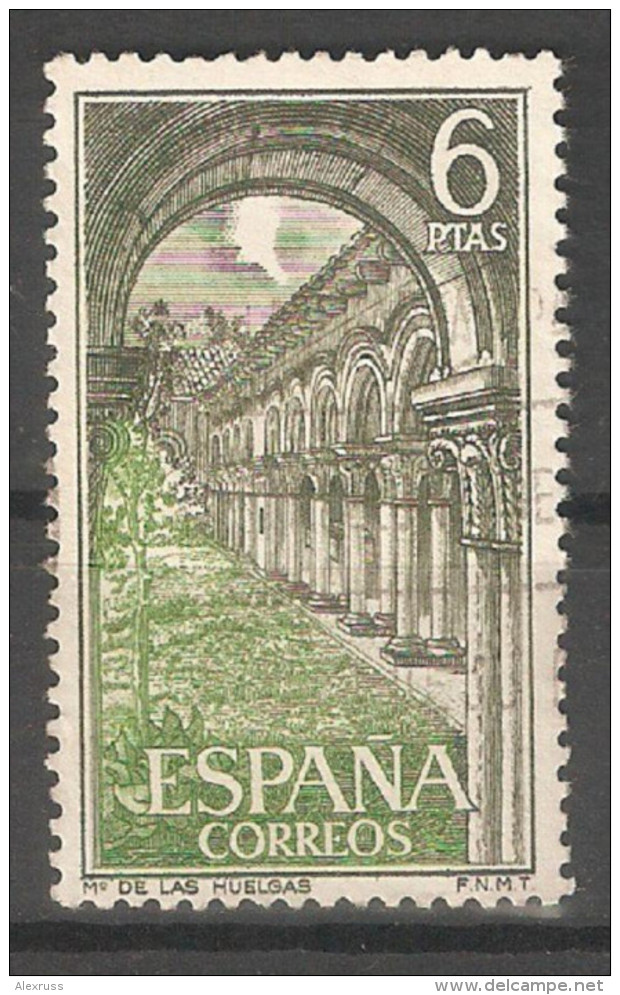 Spain 1969,Las Huelgas Monastery,6p,Scott # 1594,VF USED (A-36) - Abbayes & Monastères