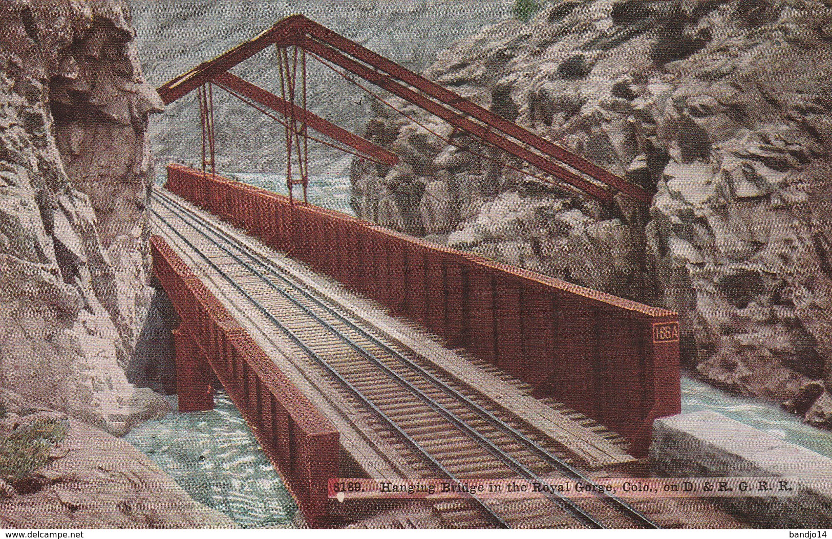 Hanging Bridge In The Royal Gorge ,Colo - Scan Recto-verso - Autres & Non Classés