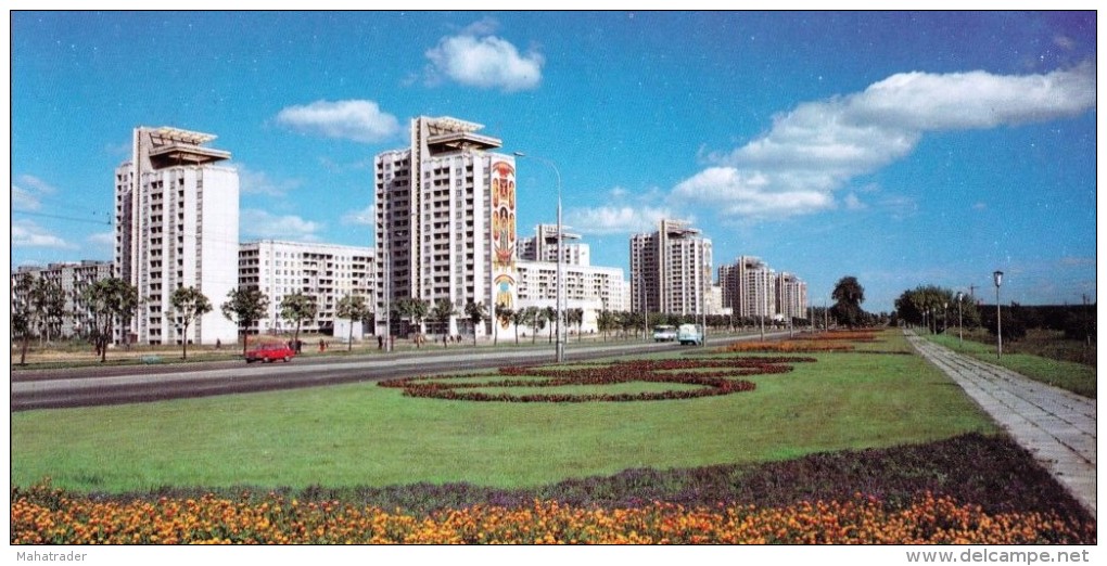 Belarus -  Minsk - Lenin Avenue - Printed 1983 - 20.8x10.5cm - Weißrussland