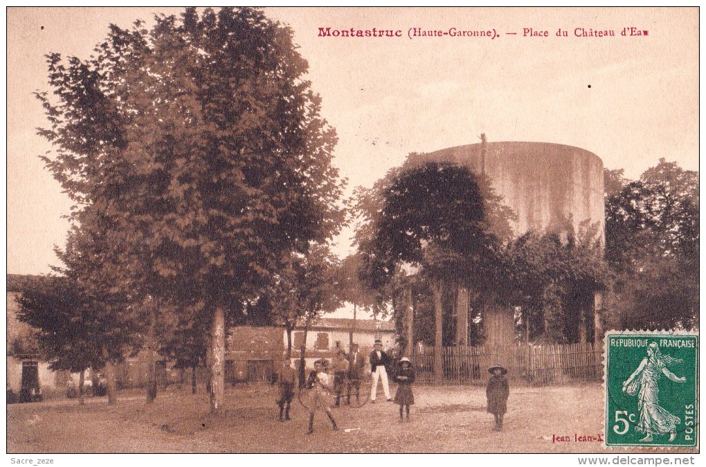 MONTASTRUC(31)1913-place Du Chateau D'eau - Montastruc-la-Conseillère