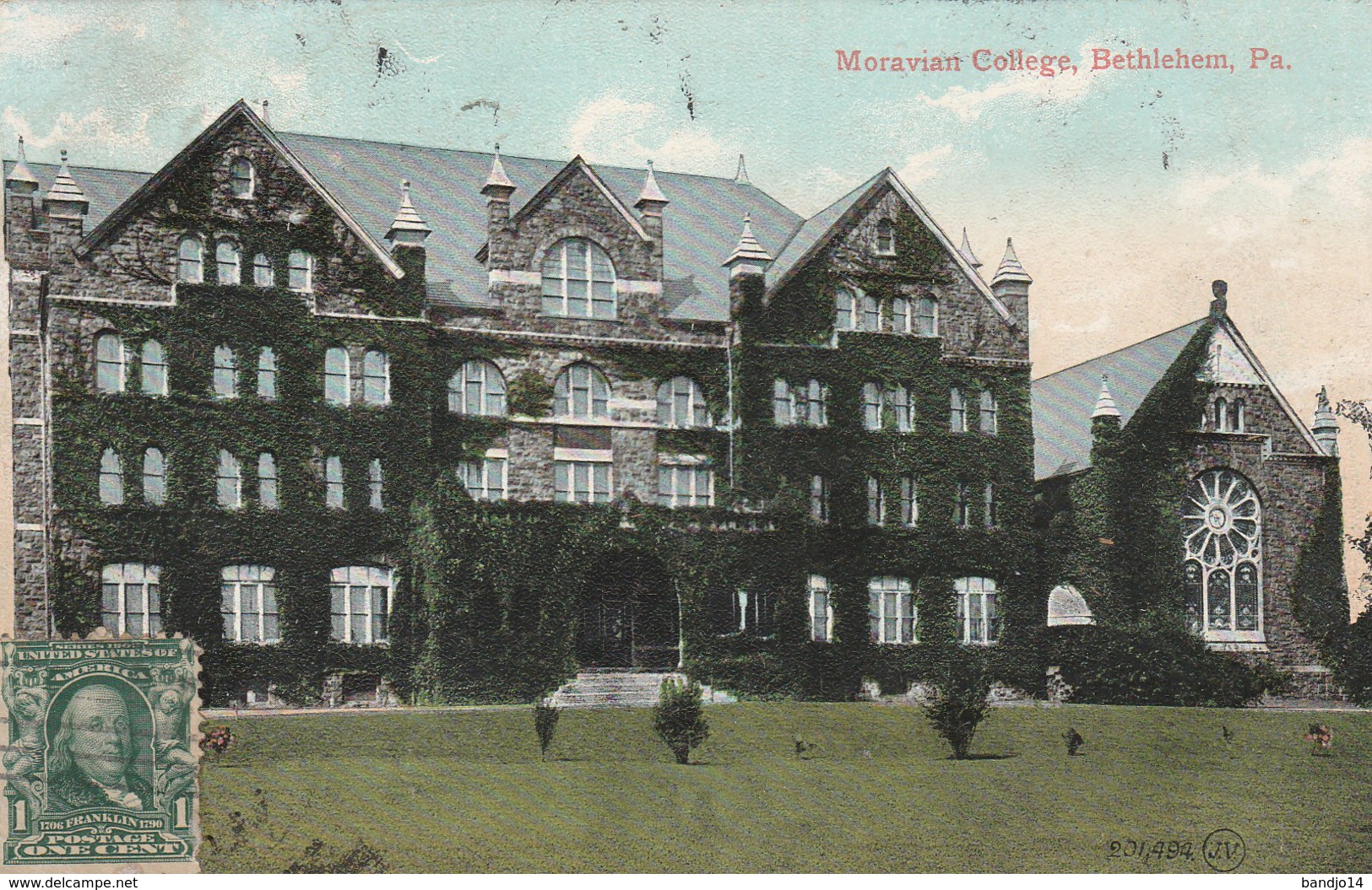 Bethlehem  - Moravian  College    - Pa   - Scan Recto-verso - Autres & Non Classés