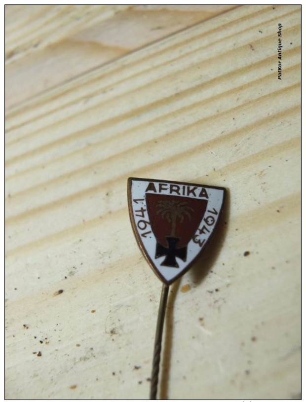 DAK-AFRIKA KORPS PIN-1941-1943 ARRIKA-WWII-ORGINAL Veteran's PIN - 1939-45