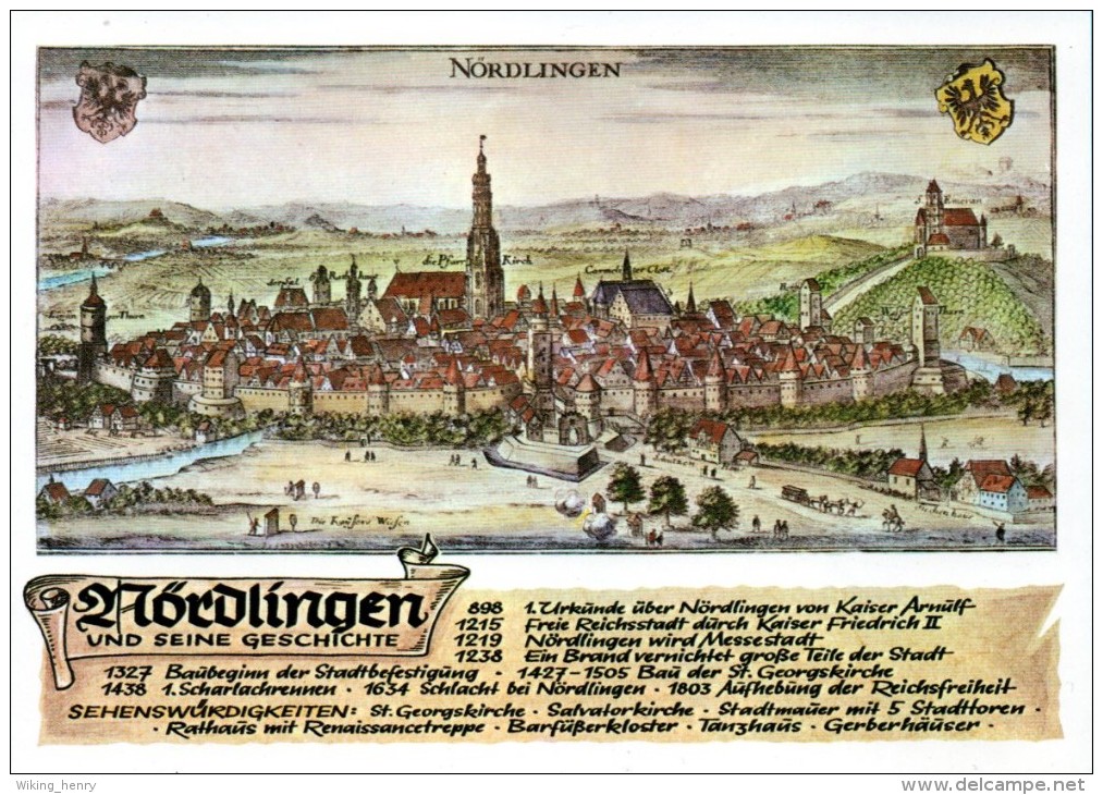 Nördlingen - Stich Von Matthäus Merian - Noerdlingen