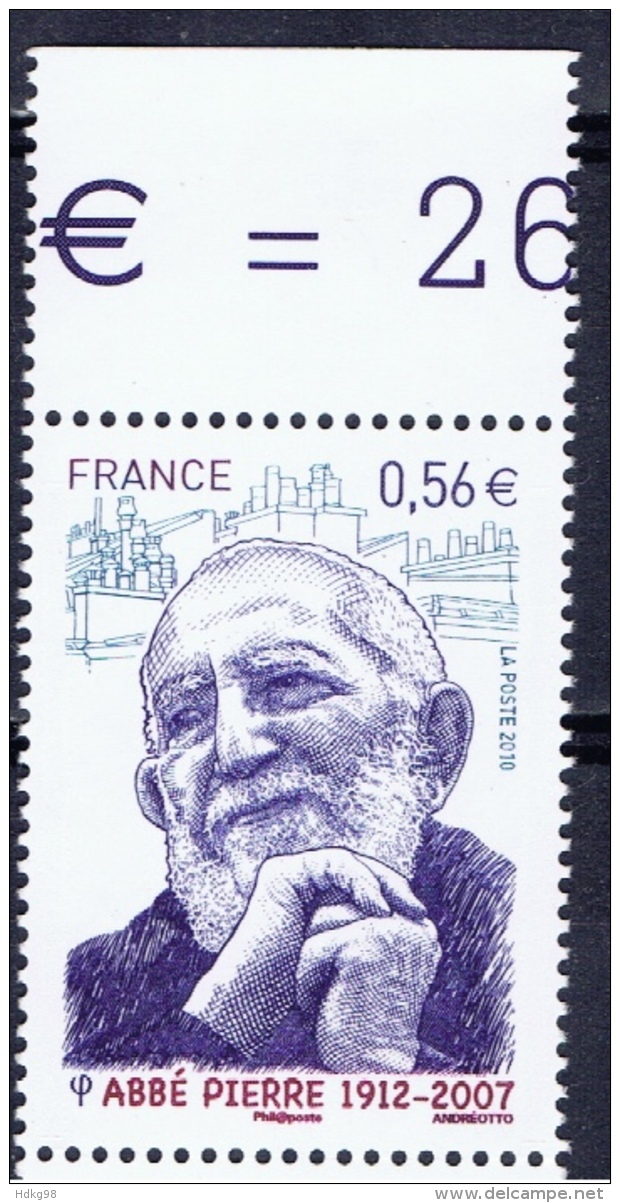 F+ Frankreich 2010 Mi 4805 Mnh Abbé Pierre - Ungebraucht