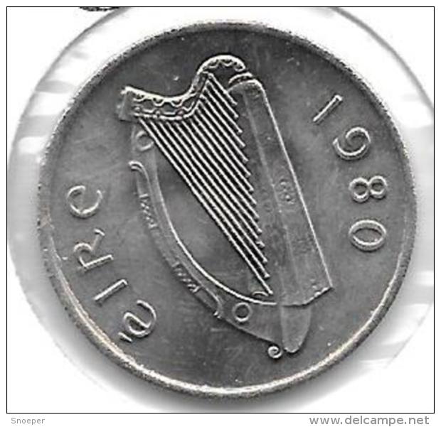 ¨*ireland  5 Pence   1980   Km 22  Unc - Irland