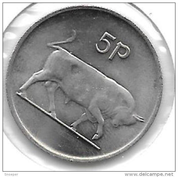 ¨*ireland  5 Pence   1980   Km 22  Unc - Ireland