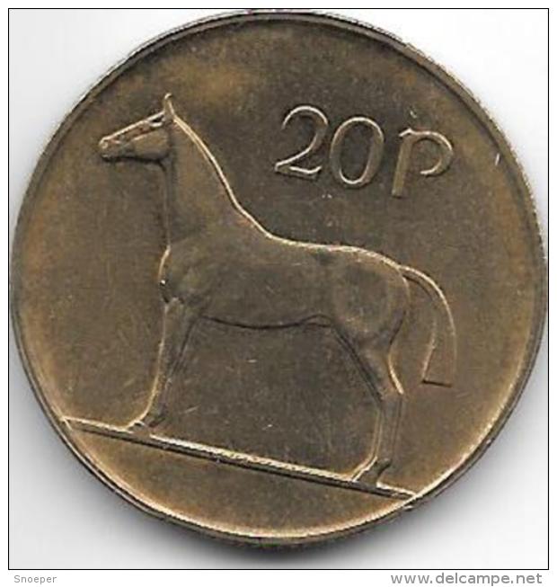 *ireland  20 Pence   1986   Km 25 - Irlanda