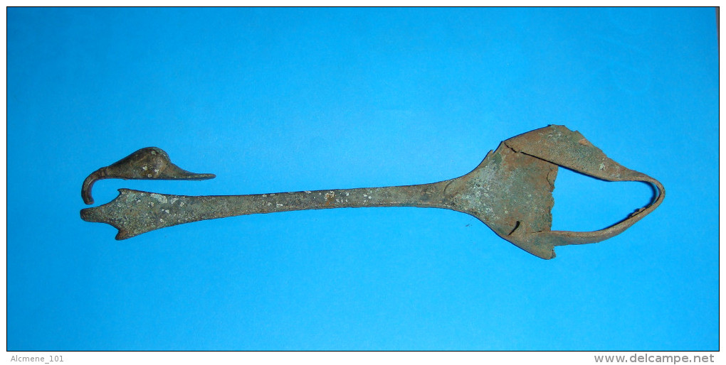 GREEK SPOON DECORATED WITH DUCK'S HEAD, CLASSICAL HELLENISTIK PERIOD V-IV C.B.C. - Archéologie