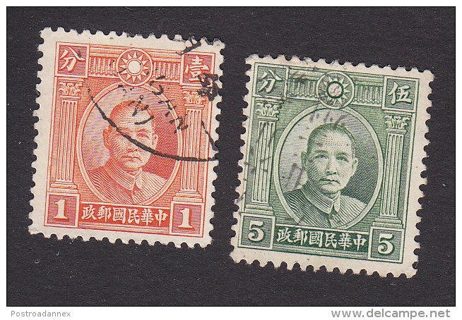 China, Scott #290, 299, Used, Dr Sun Yat-sen, Issued 1931 - 1912-1949 Republic