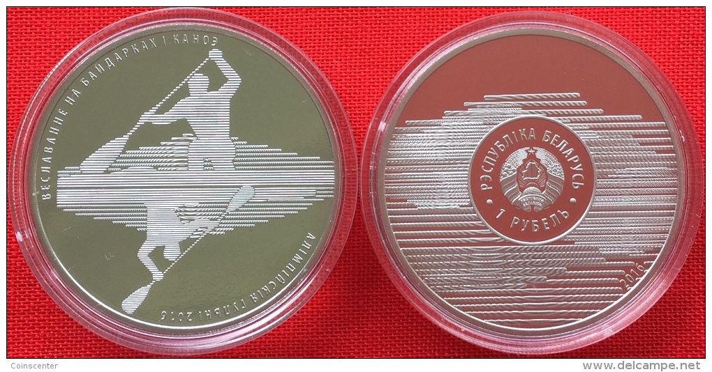 Belarus 1 Rouble 2016 "Olympic Games - Kayak And Canoe Sprint" Cu-Ni PROOF - Wit-Rusland