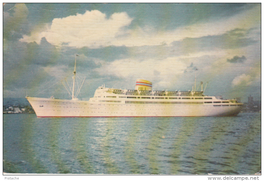 MS Bergensfjord - Norwegian America Line - Boat Liner Paquebot - 2 Scans - Other & Unclassified