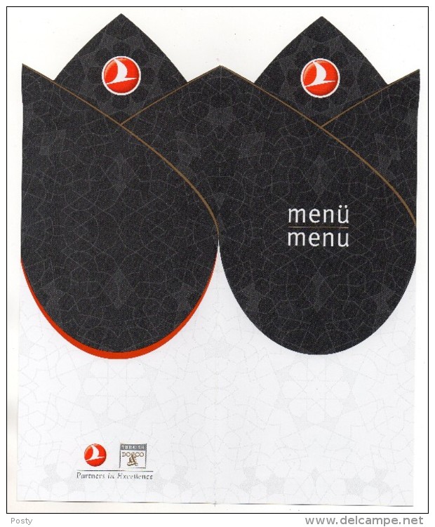 MENU - CARTE DES BOISSONS - BEVERAGE CARD - TURKISH AIRLINES - - Menú