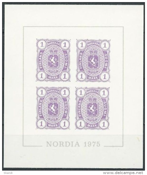 FINNLAND 1975 Mi-Nr. 19 SONDERDRUCK NORDIA 1975 ** MNH - Proeven & Herdrukken