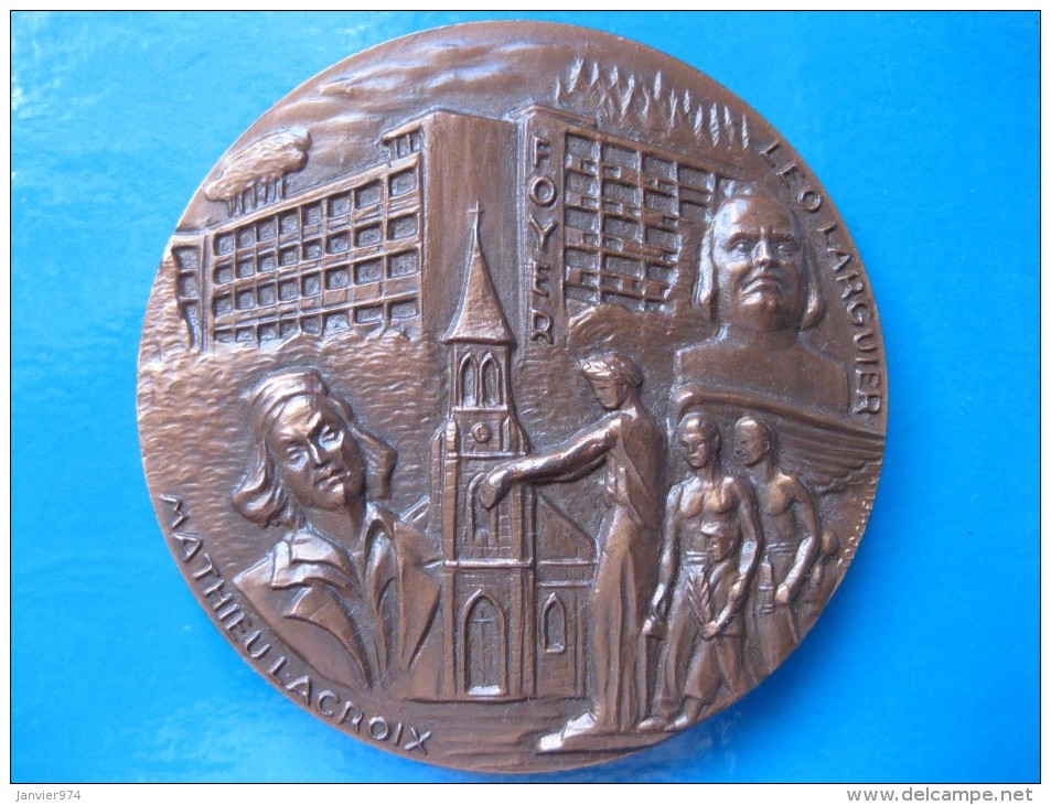 Médaille De 1975 LA GRAND COMBE - Le GARD, Mathieu Lacroix, Léo Larguier, Par TORCHEUX - Autres & Non Classés