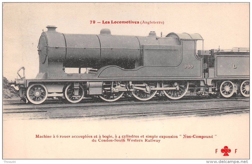 79 - Locomotives En Angleterre - Machine à 6 Roues Accouplées Et à Bogie Du Condon-South Western Railway - Treni