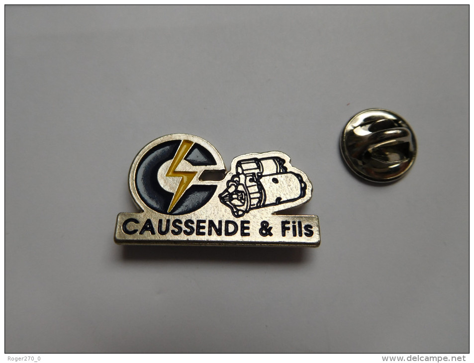 Beau Pin´s , Auto , Chaussende Et Fils - Pièces Et Accessoires Automobiles , Caussende , Démarreur , Salon De Provence - Andere & Zonder Classificatie