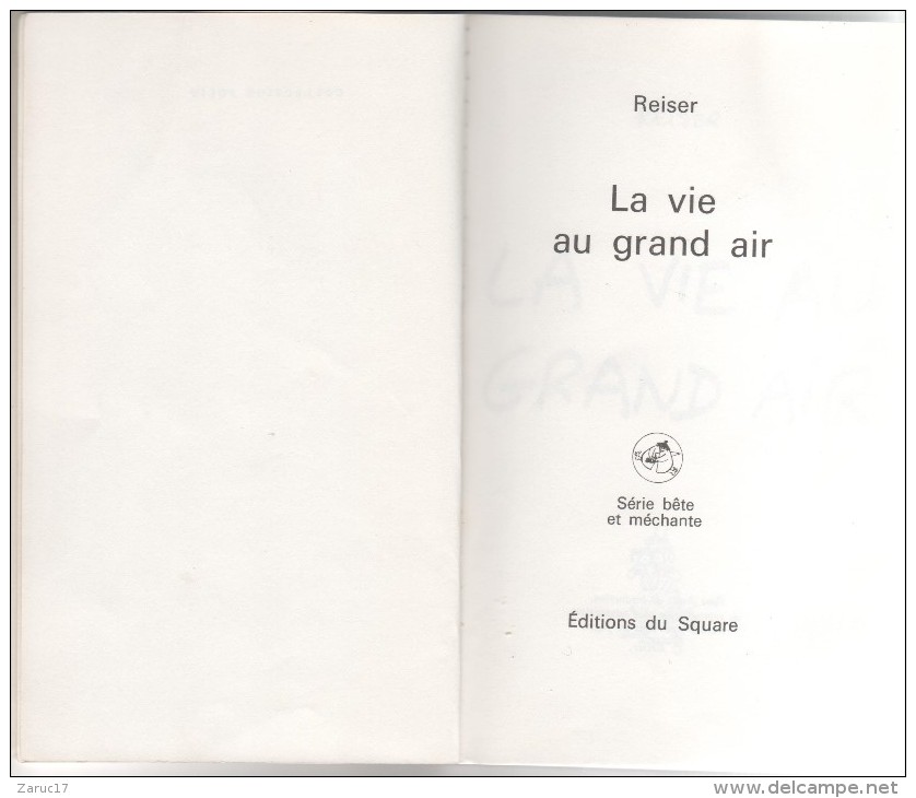 LIVRE De POCHE LA VIE AU GRAND AIR REISER EDITIONS DU SQUARE COLLECTION FOLIO  1975 Livre De Dessins BD - Reiser