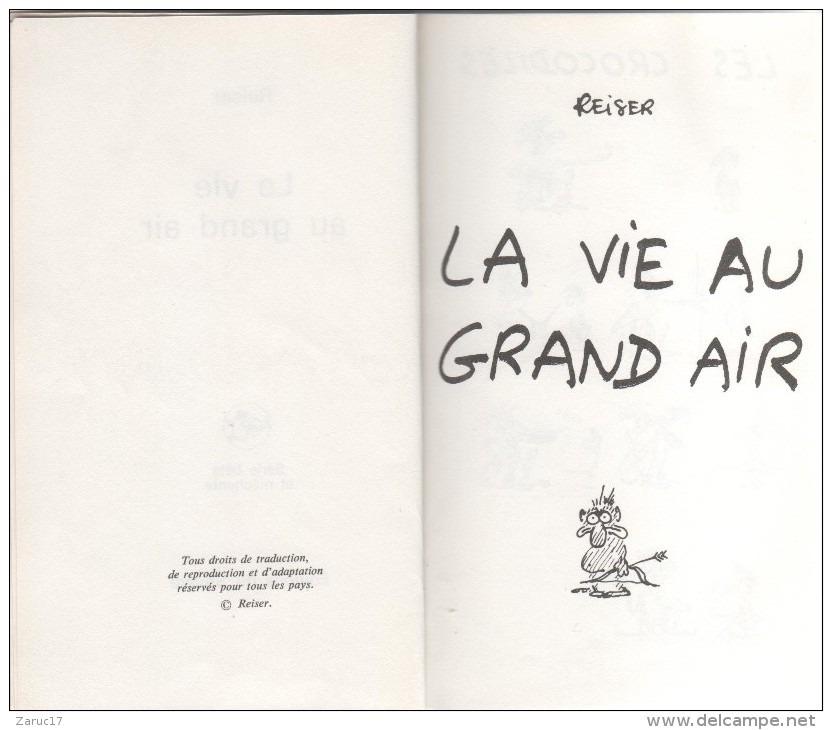 LIVRE De POCHE LA VIE AU GRAND AIR REISER EDITIONS DU SQUARE COLLECTION FOLIO  1975 Livre De Dessins BD - Reiser