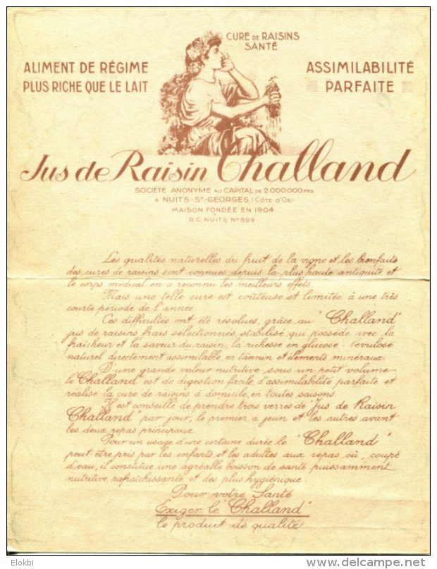 Puzzle Carte De France - Publicité "jus De Raisin Challand" - Rompecabezas