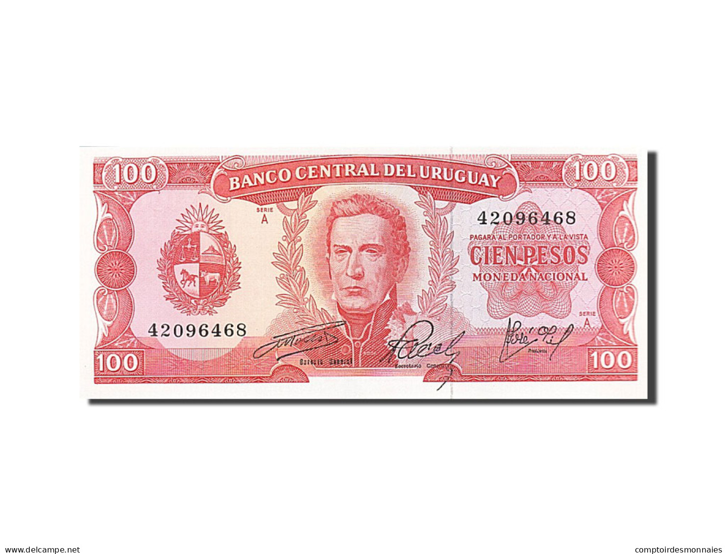 Billet, Uruguay, 100 Pesos, 1967, Undated (1967), KM:47a, SPL - Uruguay