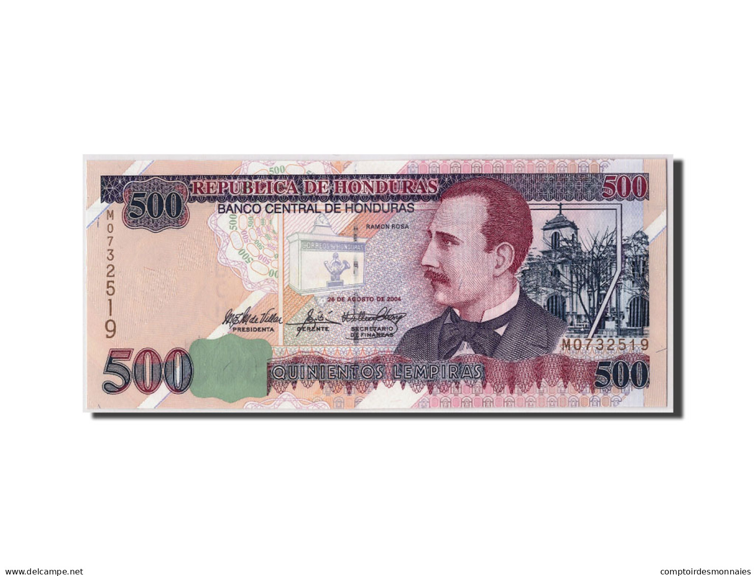 Billet, Honduras, 500 Lempiras, 2004, 2004-08-26, KM:78f, NEUF - Honduras