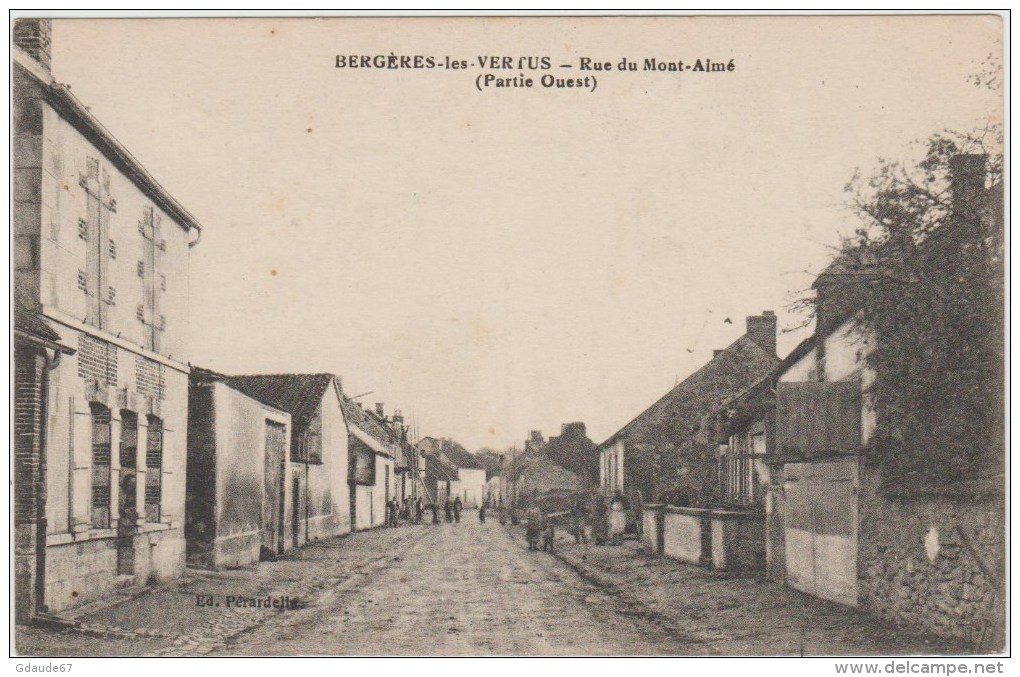 BERGERES LES VERTUS (51) - RUE DU MONT AIME - PARTIE OUEST - Autres & Non Classés