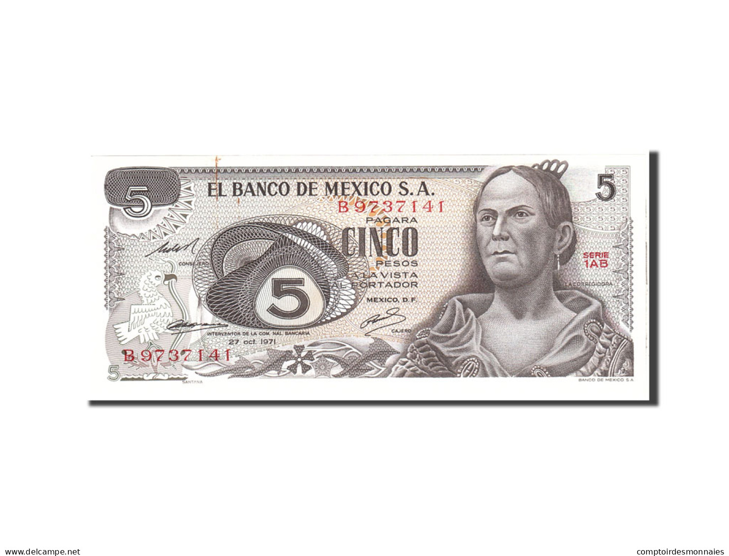 Billet, Mexique, 5 Pesos, 1971, 1971-10-27, KM:62b, SUP+ - Mexique