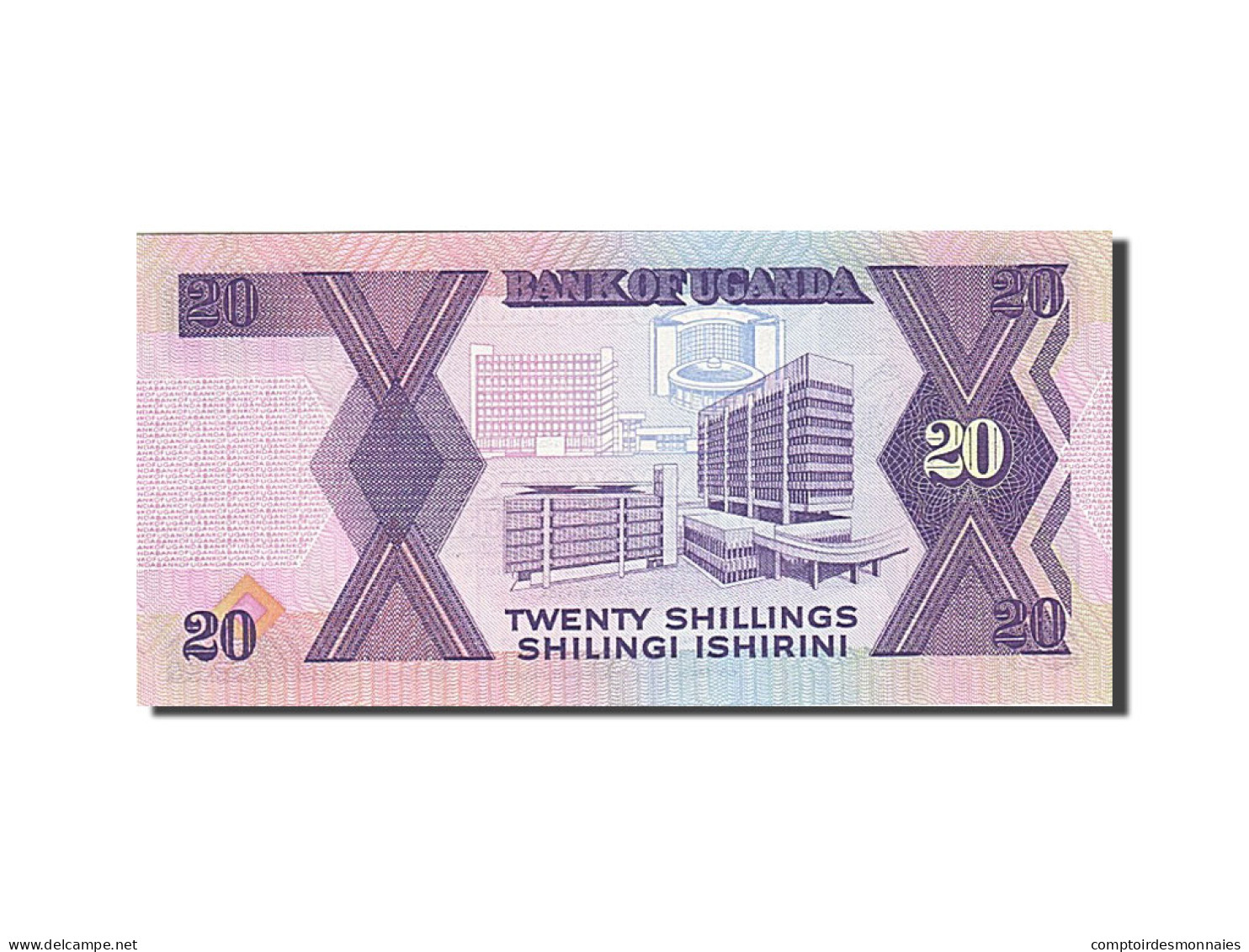 Billet, Uganda, 20 Shillings, 1987, 1988, KM:29b, SPL - Uganda
