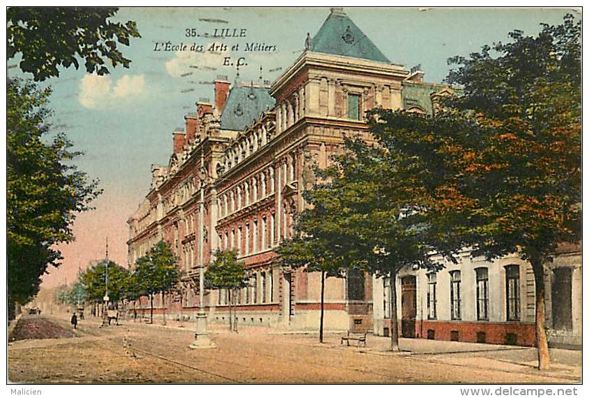 - Depts Div. Ref-JJ323- Nord - Lille - Ecole Des Arts Et Metiers - Ecoles - Carte Colorisee Bon Etat - - Lille