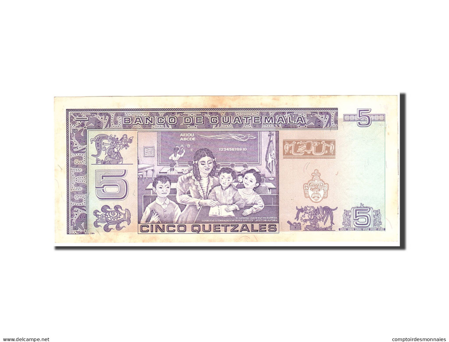 Billet, Guatemala, 5 Quetzales, 1990, 1990-01-03, KM:74a, SUP - Guatemala