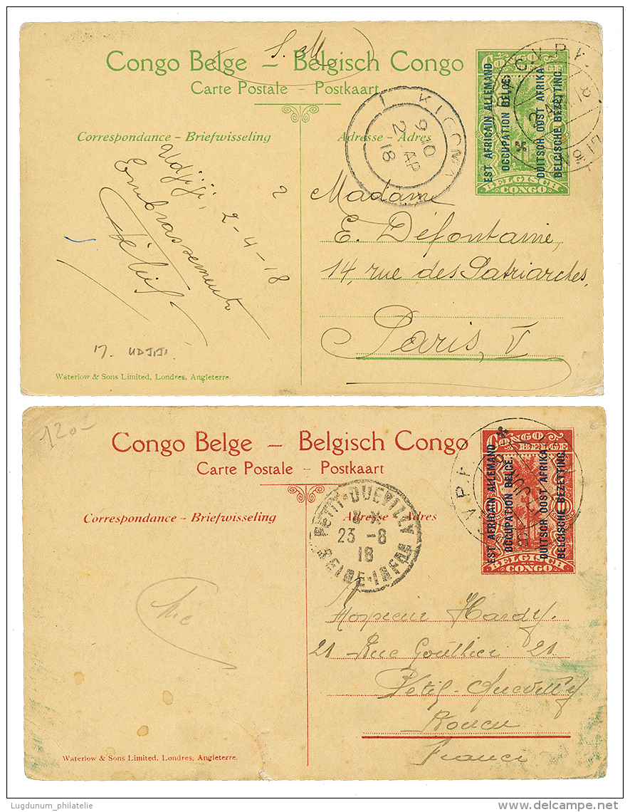 1918 Lot 2 P./Stat 5c &amp; 10c Canc. BCP N°17 To FRANCE. Vf. - Niger